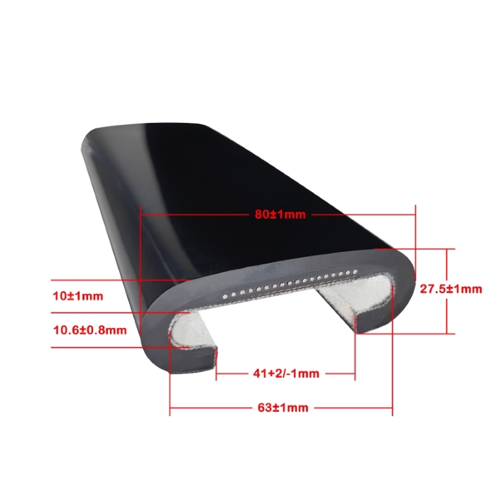 日立橡胶扶梯扶手，适用于机场和地铁站的阻燃替代品