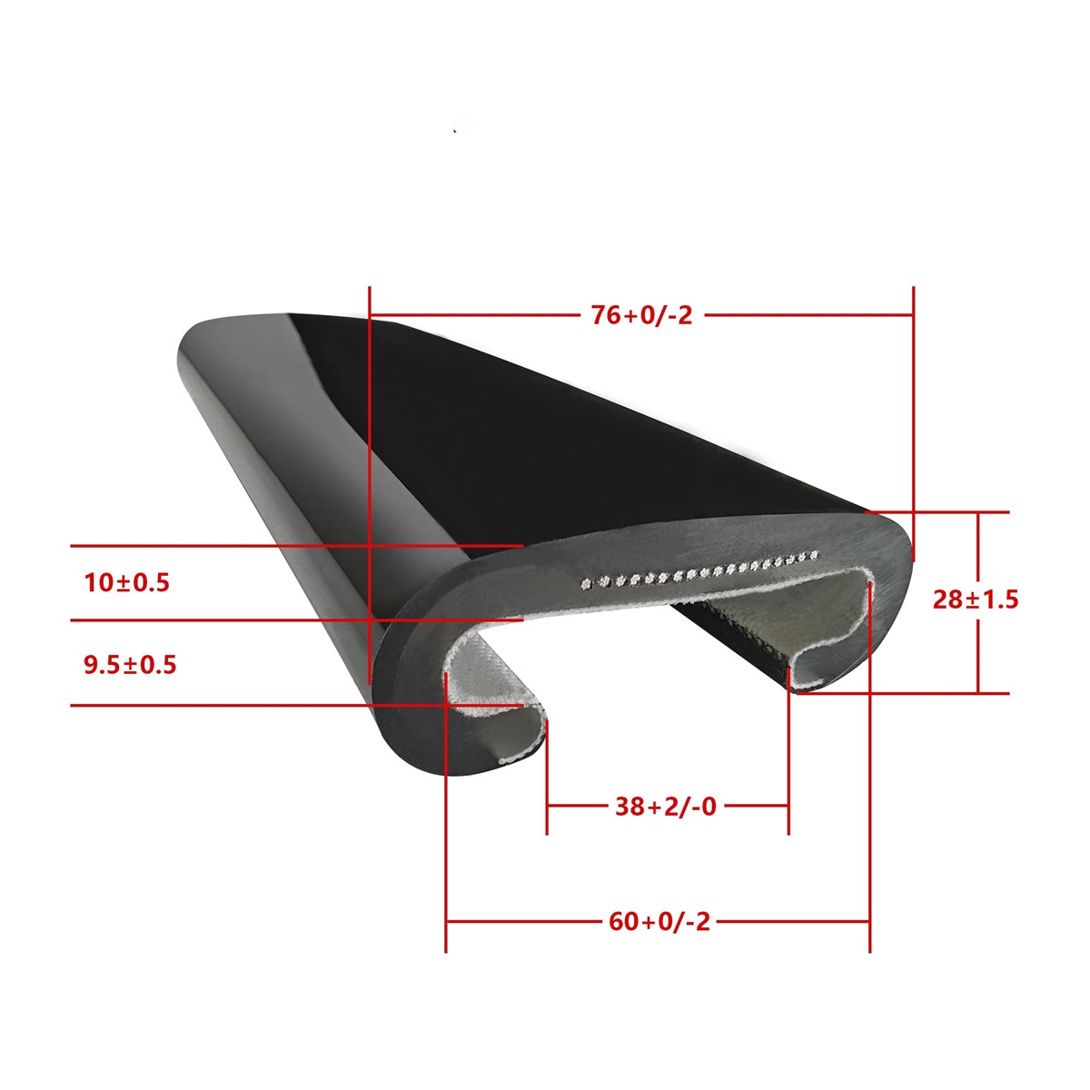 Polyurethane PU7638 escalator handrail, uv-stable weather-resistant replacement for outdoor escalators