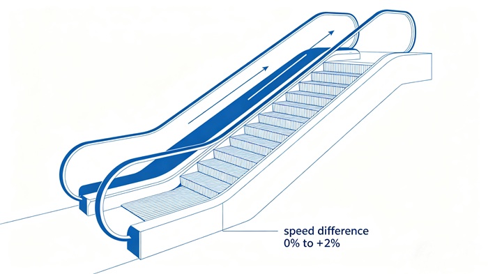 escalator handrail speed difference escalator handrail speed difference